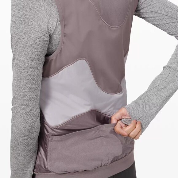 LULULEMON Polar Pace Run Purple Pink Silver Vest‎ Size 4 XS - Picture 5 of 16